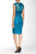 Sue Wong N5307 Embellished Jewel Neck Sheath Dress CCSALE 2 / TEAL