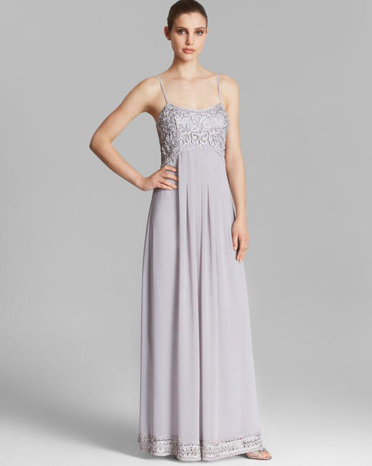 Sue Wong - Ribbon Chiffon A-Line Dress C4237