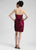 Sue Wong - Ruched Rosette Straight Across Neck Dress C3333 Cocktail Dresses