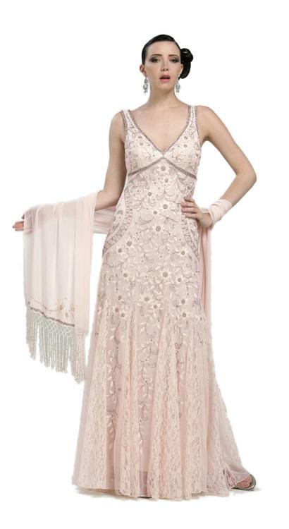 Sue Wong Sleeveless Embellished Long Dress N1118 - 1 pc Ivory in Size 6 available CCSALE 0 / Blush