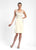 Sue Wong Sleeveless V-neck Beaded Cocktail Dress in Ivory N5200 CCSALE 10 / Ivory