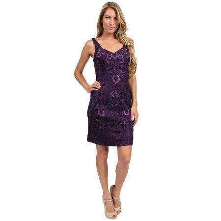 Sue Wong Sweetheart Applique Short Dress Cocktail Dress CCSALE 4 / Purple