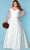 Sydney's Closet Bridal - SC5257 Off Shoulder Satin Bridal Gown Wedding Dresses 14 / Ivory
