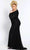 Sydney's Closet - JK2104 Long Sleeve V-Neck Sparkly Lace Gown Pageant Dresses