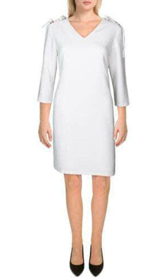 T Tahari THF99014 - Quarter Sleeved Slip On Short Dress