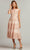 Tadashi Shoji BLA19999MD - Adriane Floral Embroidered Tea-Length Dress Special Occasion Dress 00 / Antique Pink