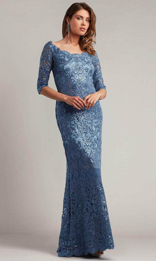 Tadashi Shoji BMN18236L - Liem Off-The-Shoulder Sequin Gown