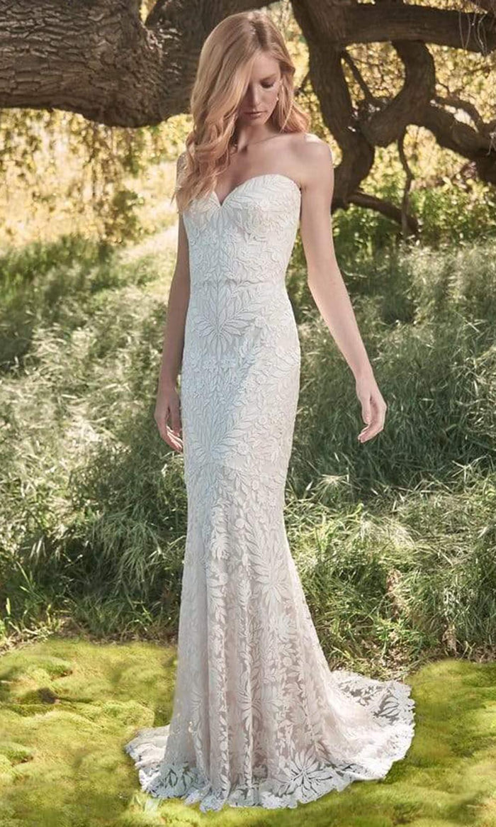 Tadashi Shoji - BNQ20124LBR Esdel Strapless Sweetheart Gown - 1 pc Ivory/Petal In Size 14 Available CCSALE 14 / Ivory/Petal