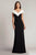 Tadashi Shoji BOS23011L - V-Neck Pleated Detail Evening Dress Special Occasion Dress
