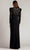 Tadashi Shoji BTF21173LX - Marshal Crepe & Lace Gown In Black and Neutral