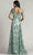 Tadashi Shoji CAI23097L - Floral Sequined Faux Wrap Dress Evening Dresses