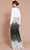 Tadashi Shoji - Elion Degreade Dot Gown BOP20249L - 1 pc White/Black In Size 8 Available CCSALE 8 / White/Black