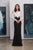 Tadashi Shoji - Embroidered Long Sleeve Sheath Evening Gown - 1 pc Black/Nude In Size 8 and 1 pc Ivory/Black in Size 8 Available CCSALE 8 / Ivory/Black