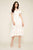 Tadashi Shoji - Illusion Neckline Sheer Lace Tea Length Dress Special Occasion Dress 0 / Eggshell