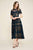 Tadashi Shoji - Illusion Neckline Sheer Lace Tea Length Dress Special Occasion Dress 0 / Navy/Nude