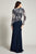 Tadashi Shoji - Long Sleeve Embroidered Sheath Dress BOQ16206LXY - 2 pcs Navy/White In Size 10 and 18 Available CCSALE
