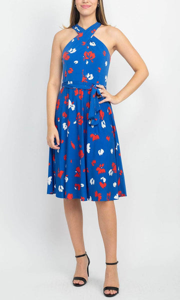 Tahari ASL 2AM162 Fitted Halter A-Line Dress – Couture Candy