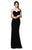Tarik Ediz 50003 Illusion Sweetheart Sheath Dress CCSALE 6 / Black