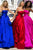 Tarik Ediz - 50646 Strapless Straight Neck Ballgown Evening Dresses 0 / Royal Blue