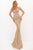 Tarik Ediz - 50648 Scalloped Plunging Bodice Embroidered Mermaid Gown Evening Dresses
