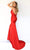 Tarik Ediz - 50851 Cowl Neck Sheath Dress With Train Prom Dresses