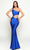 Tarik Ediz - 51004 Fitted Trumpet Evening Dress PRO 0 / Royal Blue