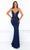 Tarik Ediz - 51012 Lace Mermaid Gown Evening Dresses 0 / Navy