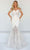 Tarik Ediz - 51034 Applique Illusion Off Shoulder Gown Prom Dresses 0 / Ivory