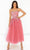 Tarik Ediz - 51043 Embellished Tulle A-Line Dress Cocktail Dresses 0 / Dark Rose