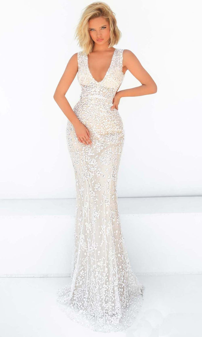 Tarik Ediz - 51050 Strap-Ornate Cutout Gown Prom Dresses