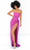 Tarik Ediz - 51052 Strapless Ruched Slit Gown Prom Dresses 0 / Orchid Flower
