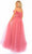 Tarik Ediz - 51099 Two-Piece Feather Accent Tulle Gown Prom Dresses