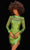 Tarik Ediz - 51135 Bateau Sheath Cocktail Dress Cocktail Dresses 0 / Lime