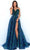 Tarik Ediz - 51153 Sweetheart Floral Evening Dress Evening Dresses 0 / Navy/Emerald