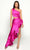 Tarik Ediz - 51198 Asymmetrical Cutout High Low Gown Prom Dresses 0 / Fuchsia