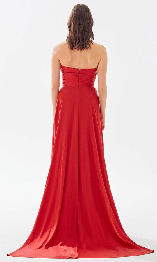 Tarik Ediz 52006 - Pleated A-line Evening Dress