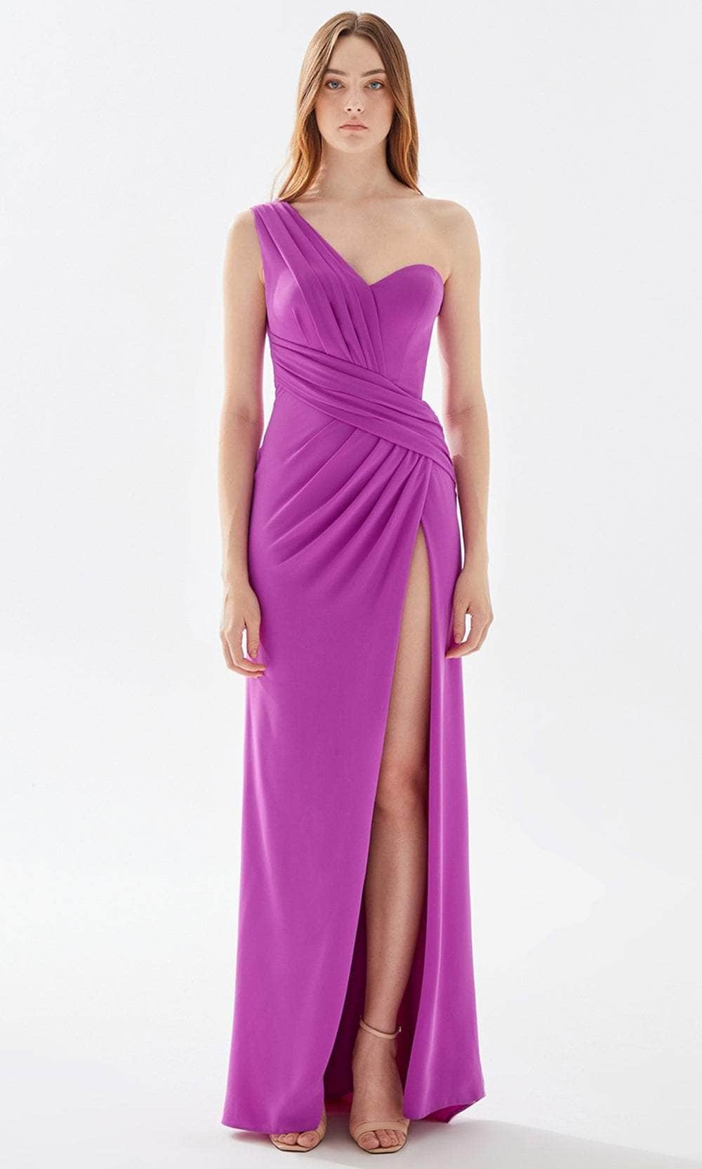 Tarik Ediz 52025 - One Shoulder Prom Dress with Slit – Couture Candy