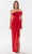 Tarik Ediz 52029 - Asymmetrical Ruffled Prom Dress Prom Dresses 00 / Red