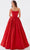 Tarik Ediz 52059 - Strapless Corset Ballgown Ball Gowns 00 / Red
