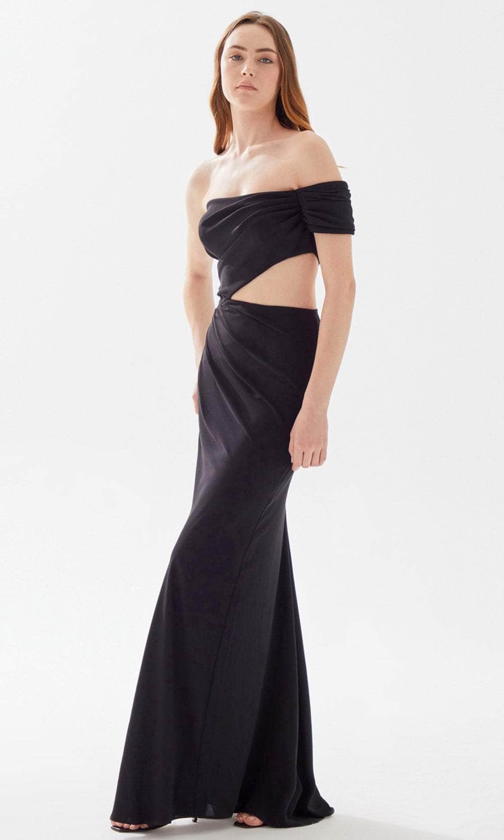 Tarik Ediz 52083 - Cutout Midriff Sheath Prom Dress – Couture Candy