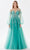 Tarik Ediz 52105 - Bishop Sleeve Beaded Prom Gown Prom Dresses 00 / Basil Green