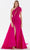 Tarik Ediz 52125 - One Shoulder Ruched A-line Gown Prom Dresses 00 / Fuchsia