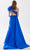 Tarik Ediz 52125 - One Shoulder Ruched A-line Gown Prom Dresses