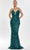 Tarik Ediz 52132 - Pailette Sequin Embellished Dress Special Occasion Dress 00 / Emerald