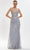 Tarik Ediz 52132 - Pailette Sequin Embellished Dress Special Occasion Dress 00 / Silver