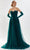 Tarik Ediz 52148 - Pleated A line Evening Dress Special Occasion Dress 00 / Emerald