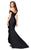 Tarik Ediz - 93168 Off The Shoulder Ruffle Detail Gown - 1 pc Sax in Size 14 Available CCSALE