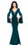 Tarik Ediz 93333 Plunging V-Neck Trumpet Sleeve Mermaid Gown - 1 pc Emerland in Size 6 Available CCSALE 6 / Emerland