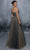 Tarik Ediz - 96001 Embroidered Tulle Single Sleeve Ballgown Prom Dresses