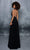 Tarik Ediz - 96050 Deep V neck Pleated A-line Dress Evening Dresses